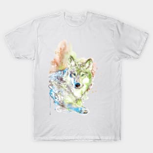 Wolf face watercolor T-Shirt